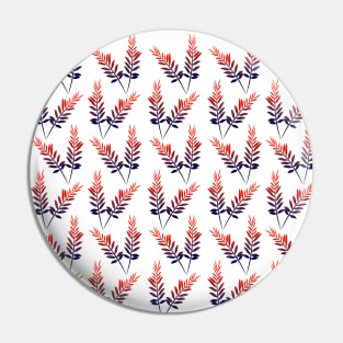 Textile Leaf Pattern Pin