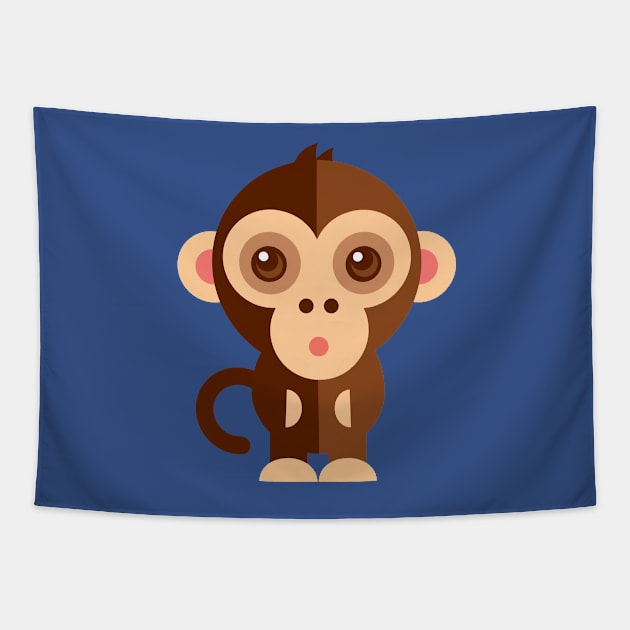 Cartoon Monkey Tapestry by skstring