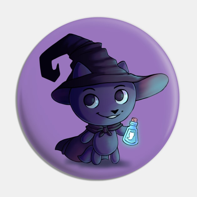 Potion Paws Holding Ghost Potion Pin by bittentoast