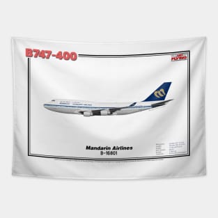 Boeing B747-400 - Mandarin Airlines (Art Print) Tapestry