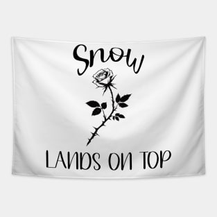 snow lands on top Tapestry