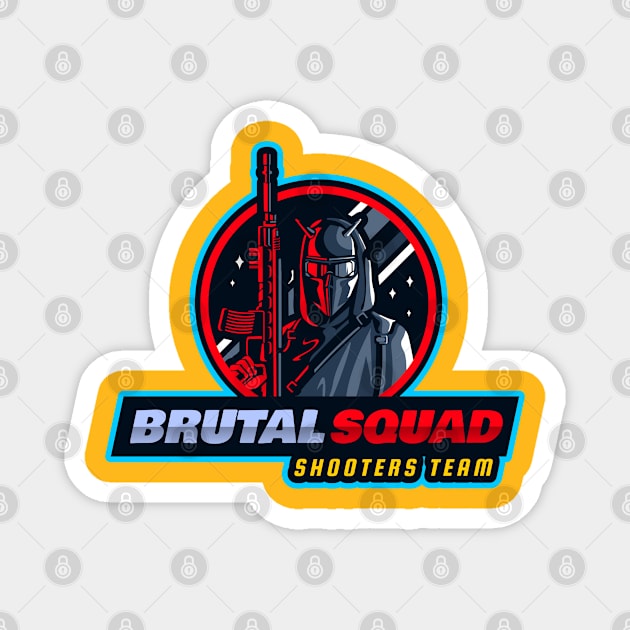 Brutal Squad Shooters Team T-shirt Coffee Mug Apparel Notebook Sticker Gift Magnet by Eemwal Design