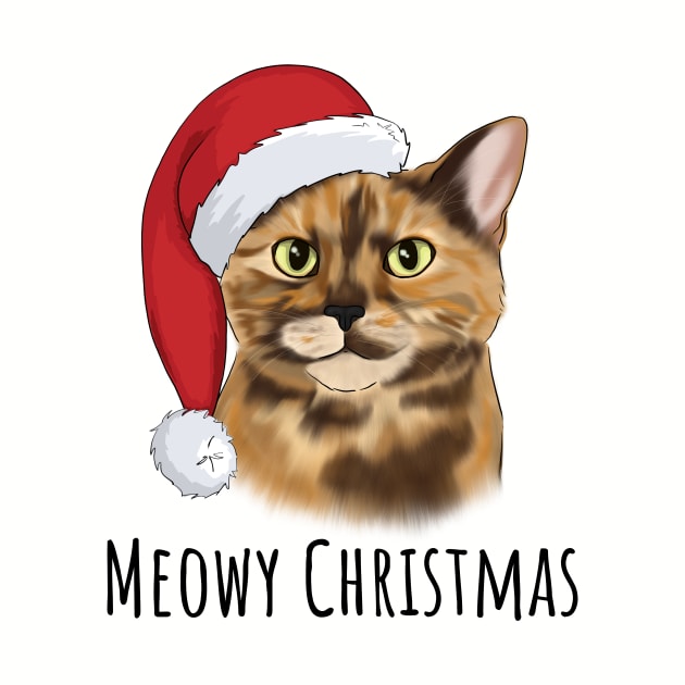 Tortie Santa Cat by caitlinshea24