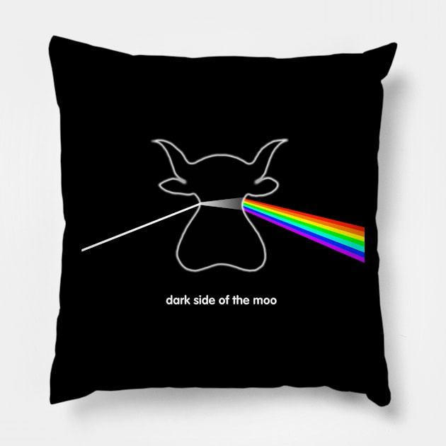 Dark Side of the Moo Pillow by blueshift