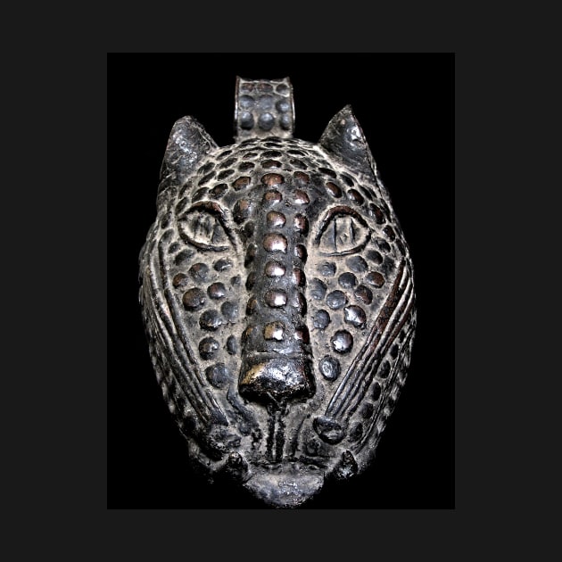 Benin Bronze Leopard Head by photoclique