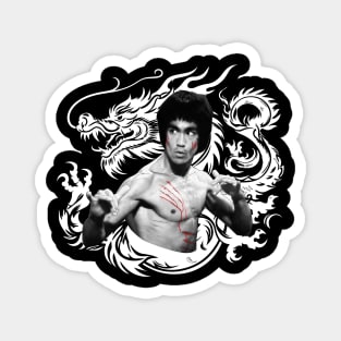 Bruce Lee in Enter The Dragon (White Version) Magnet