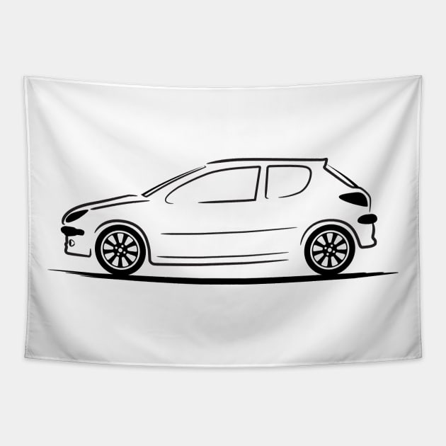 Peugeot 206 Black Tapestry by PauHanaDesign