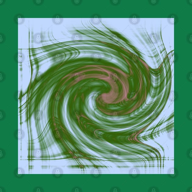 Swirling green and blue fractal vortex by hereswendy