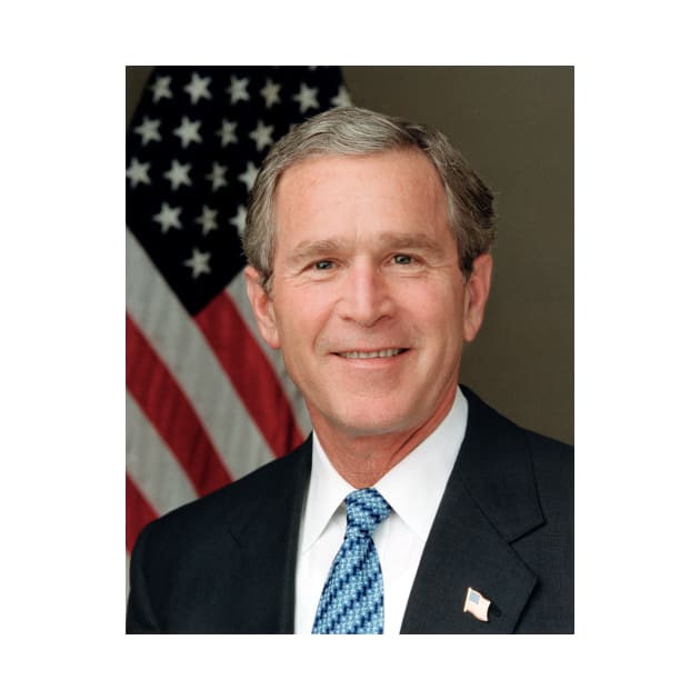 Vintage President George W. Bush Portrait by pdpress