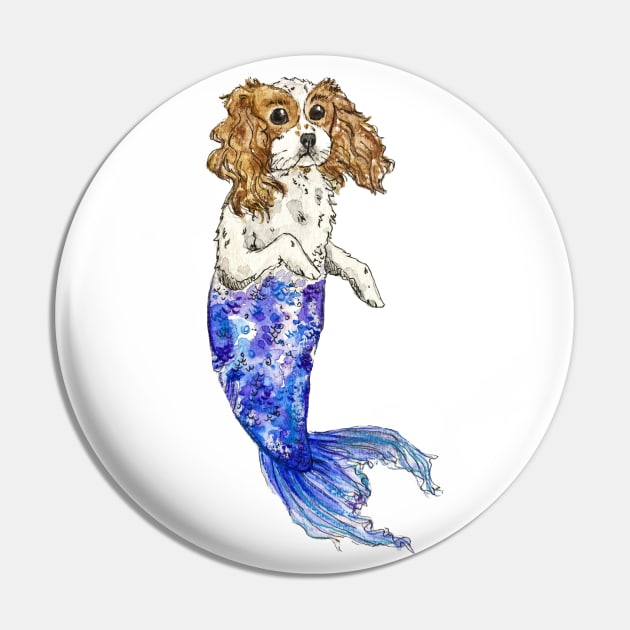 Beagle Mermaid Pin by aquabun