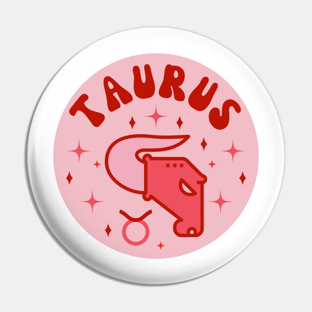 Taurus Zodiac Sign Pin by groovyfolk