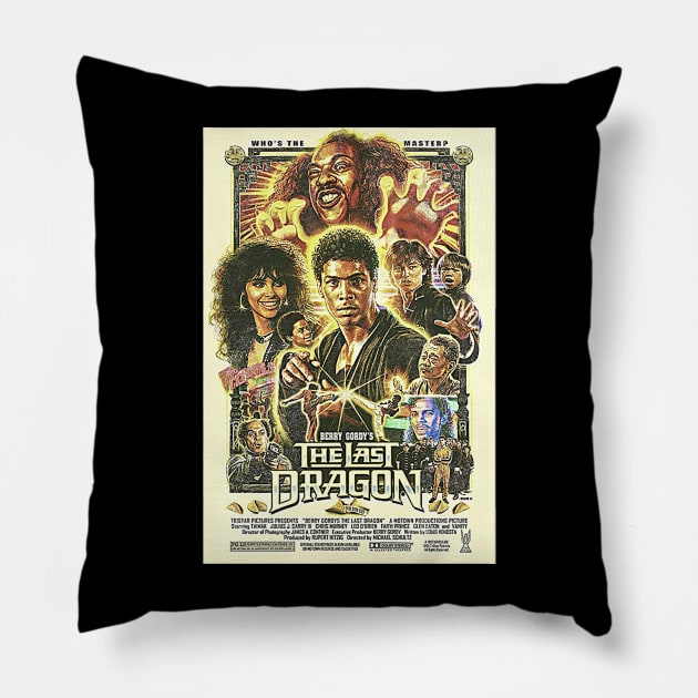 The Last Dragon Movie Poster Pillow by Alema Art