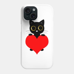 Cat Heart Valentine Phone Case