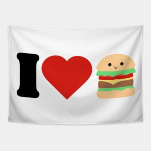 I love Hamburger Cute Kawaii design Tapestry