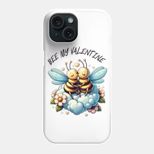 couple of bees embracing on a cloud Phone Case