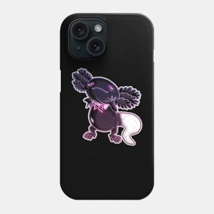 Axolotl black and white mud puppy  1 Phone Case