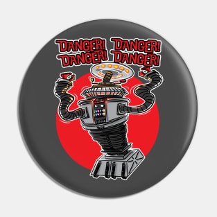 B9 Robot from Lost in Space alerting Danger! Pin