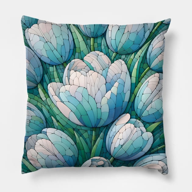 Tulip Flower Pillow by Jenni Arts