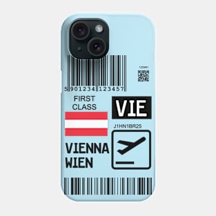 Vienna Austria travel ticket Phone Case