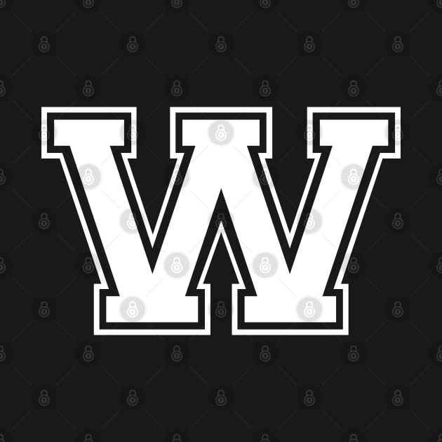 Initial Letter W - Varsity Style Design by Hotshots