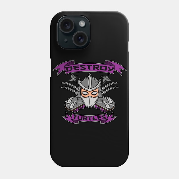 Destroy Turtles (Color) Phone Case by GorillaMask