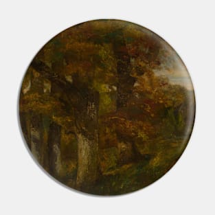 Wooded Landscape by Gustave Courbet Pin