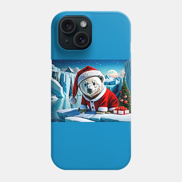 Santa Baby Polar Bear Phone Case by rturnbow