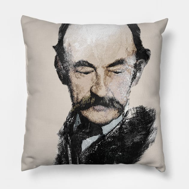 Thomas Hardy - The Wessex Novelist Pillow by The Blue Box