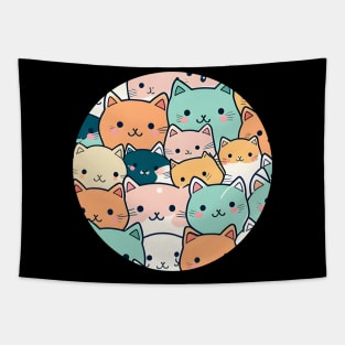 Kawaii Cat Friend Tapestry