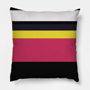 An extraordinary impression of Very Light Pink, Raisin Black, Smoky Black, Dark Pink and Sandstorm stripes. Pillow