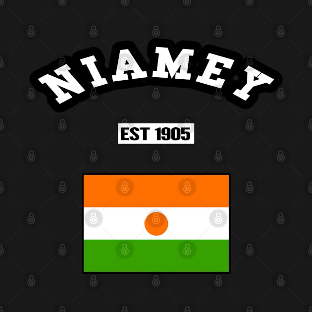 🌍 Niamey Niger Strong, Niger Flag, Established 1905, City Pride by Pixoplanet