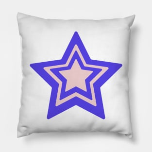 blue pink star design Pillow