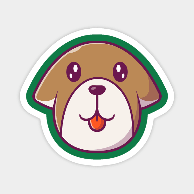 Cute Dog Face Cartoon (6) Magnet by Catalyst Labs