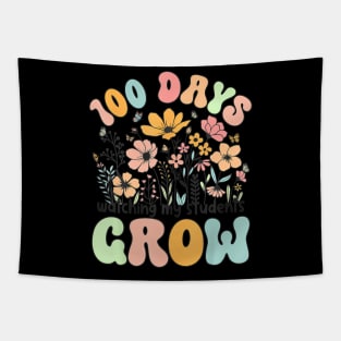 100 Days Of School Teacher 100 Days Watching My Student Grow Tapestry