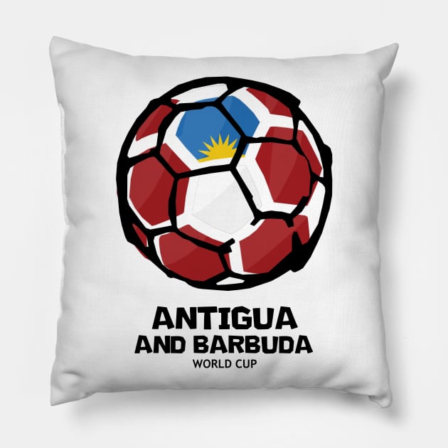 Antigua and Barbuda Football Country Flag Pillow by KewaleeTee