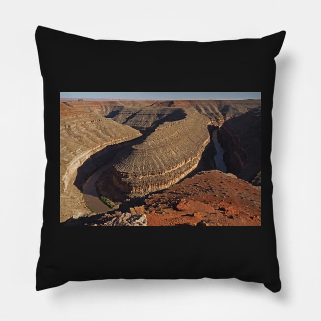 Gooseneck State Park Pillow by algill