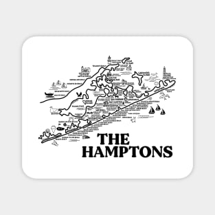 The Hamptons Map Art Magnet