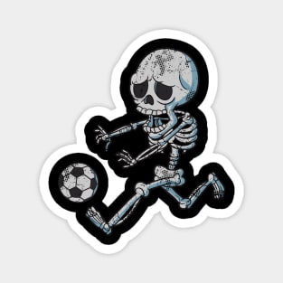 Soccer Player Skeleton Halloween Sports Magnet