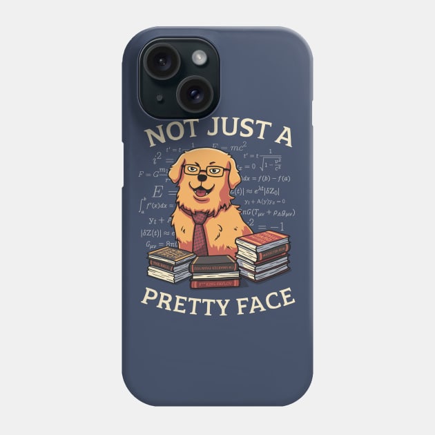 Not Just a Pretty Face // Golden Retriever, Smart Doggo, Scientist Phone Case by Geekydog