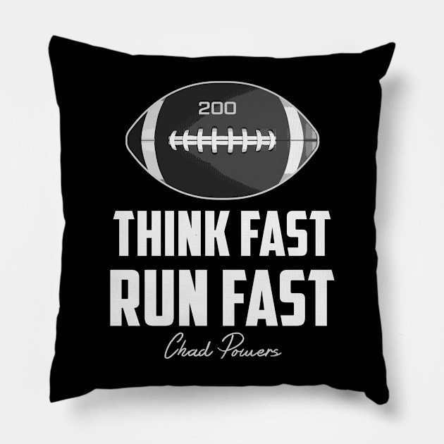 think fast run fast Pillow by NelsonPR