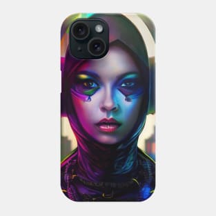 Cyberpunk Muslim Woman Phone Case