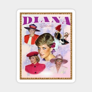 Diana Princess, In Remembrance and Love, Retro Art Magnet