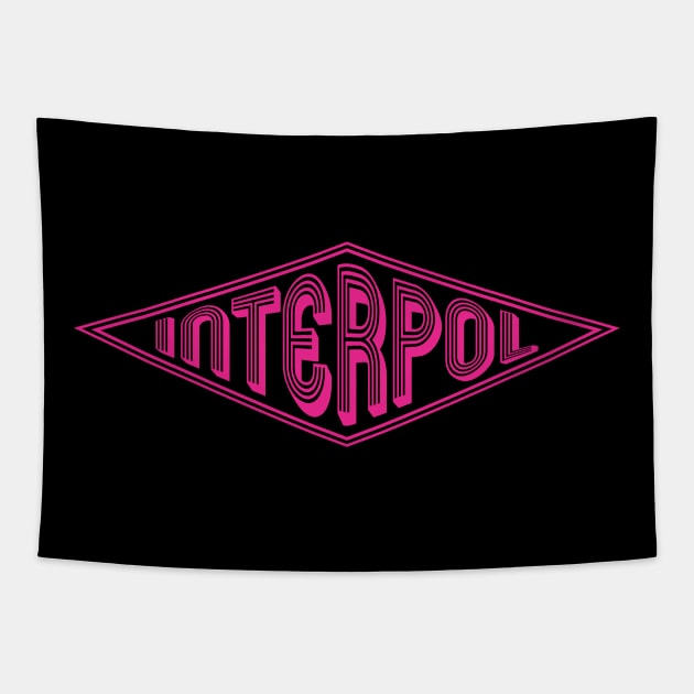 Interpol - Redline Vintage Wajik Tapestry by BELLASOUND