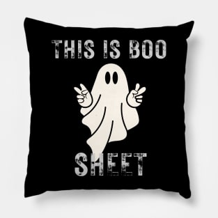 This Is Boo Sheet Ghost Retro Halloween Costume Pillow