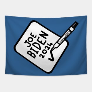 Vote Joe Biden 2024 Sign and Marker Pen Tapestry