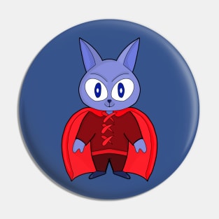 Bat with red cape Pin