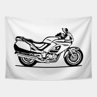 NT650V Deauville Motorcycle Sketch Art Tapestry