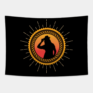 Cowgirl Retro Vintage T-Shirt Tapestry