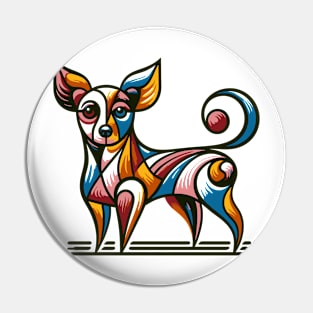 Pop art dog illustration. cubism illustration of a dog Pin