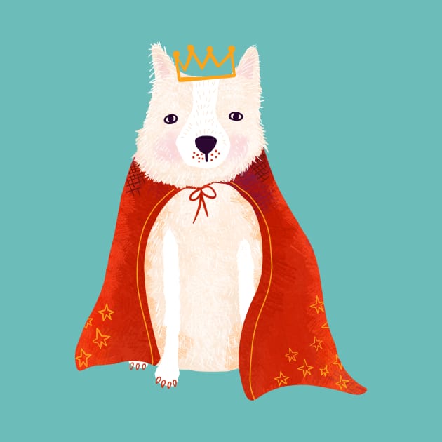 King Sammie - Samoyed Art Drawing by Kathy Osborne Studio